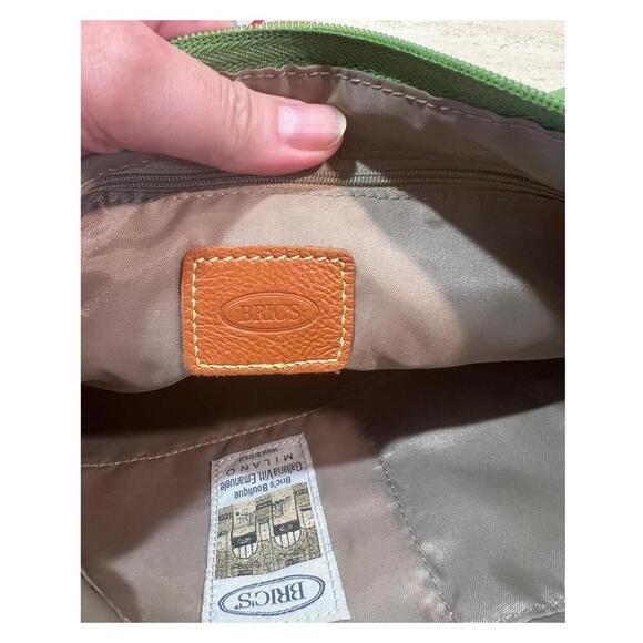 Brics Green Crossbody Bag With Adjustable Strap Zipper Closure Unisex - Picture 14 of 15